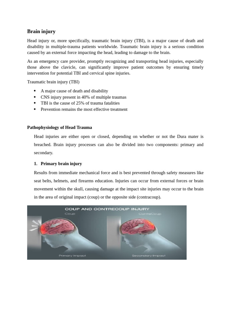 Managing Traumatic Brain Injuries | PDF | Traumatic Brain Injury ...