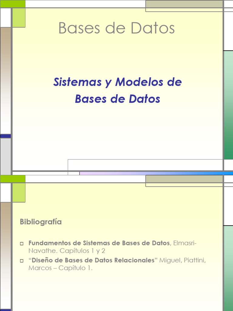 1 - Sistemas de Bases de Datos | PDF | Bases de datos | Abstracción