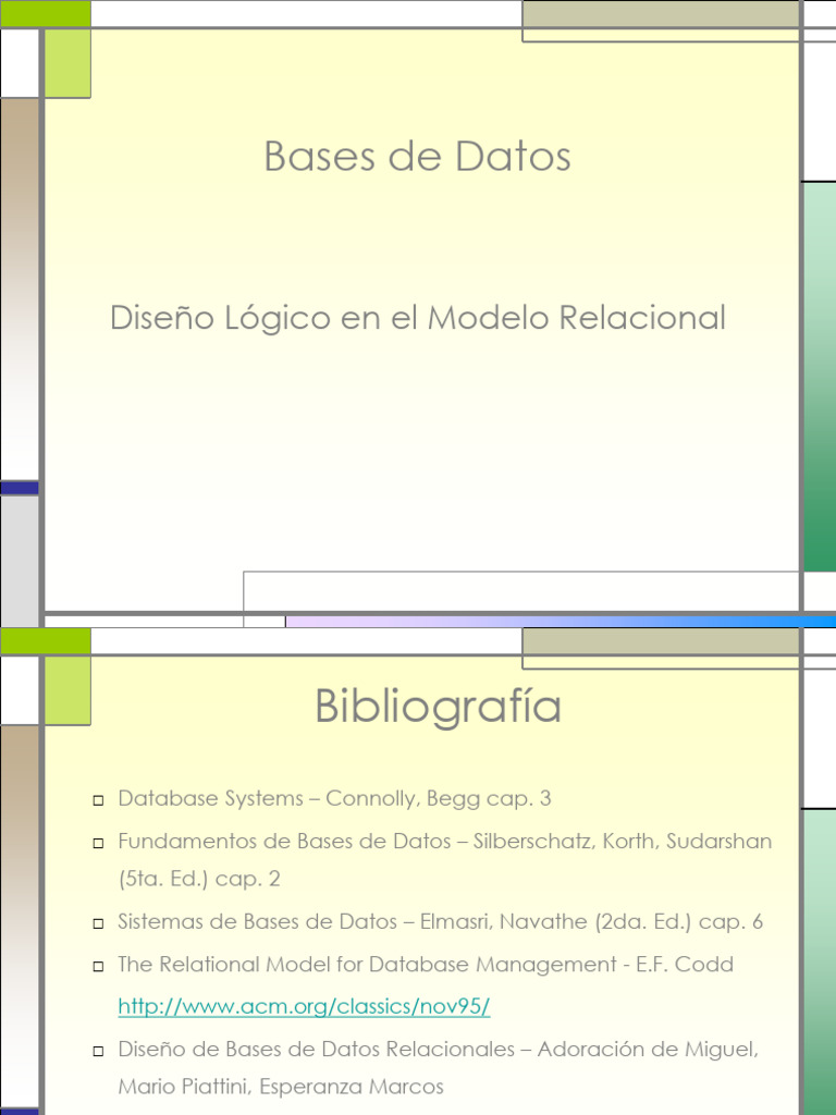 3 - Diseño Lógico en Modelo Relacional | PDF | SQL | Base de datos ...