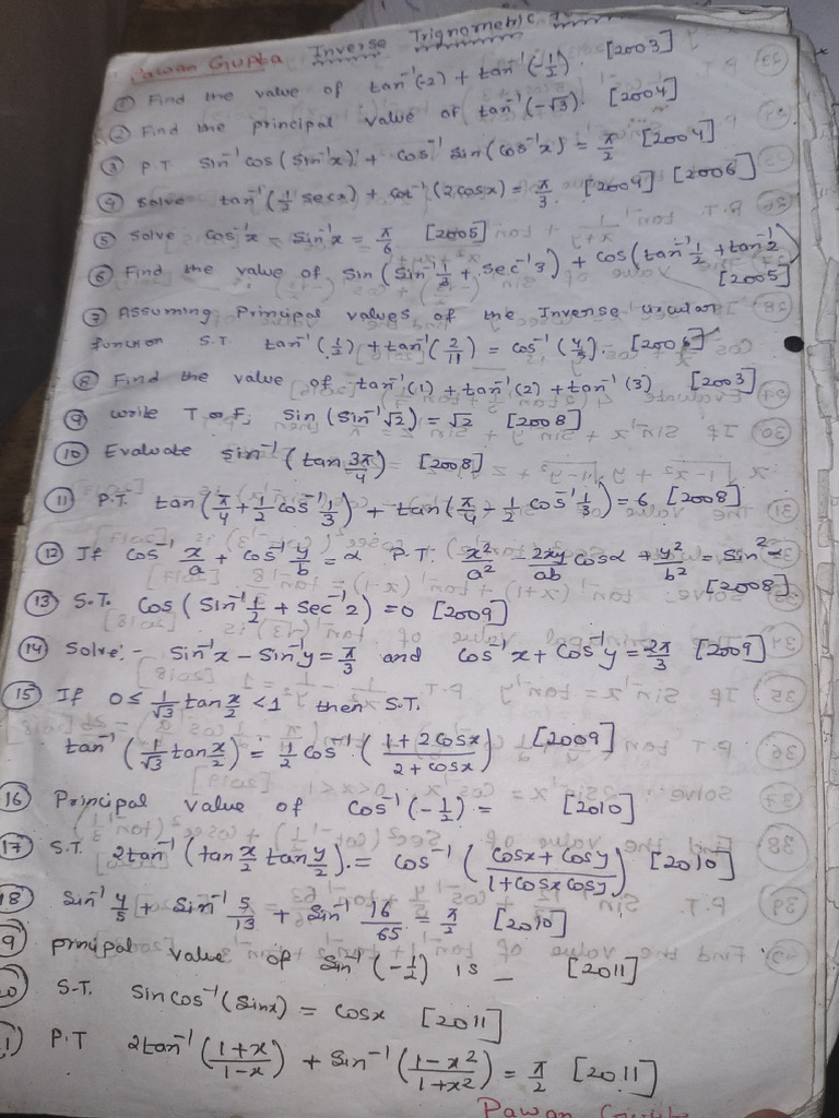 Inverse Trigonometric | PDF