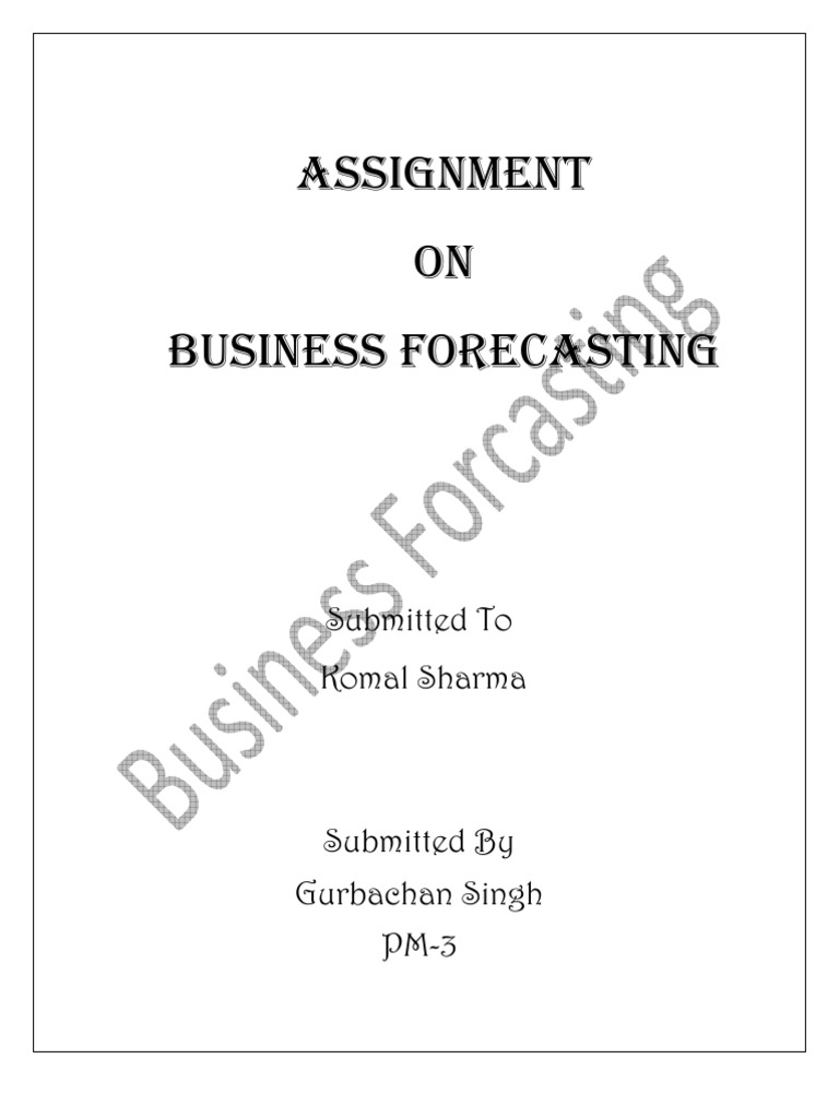Assignement On Business Forecasting | PDF | Regression Analysis ...