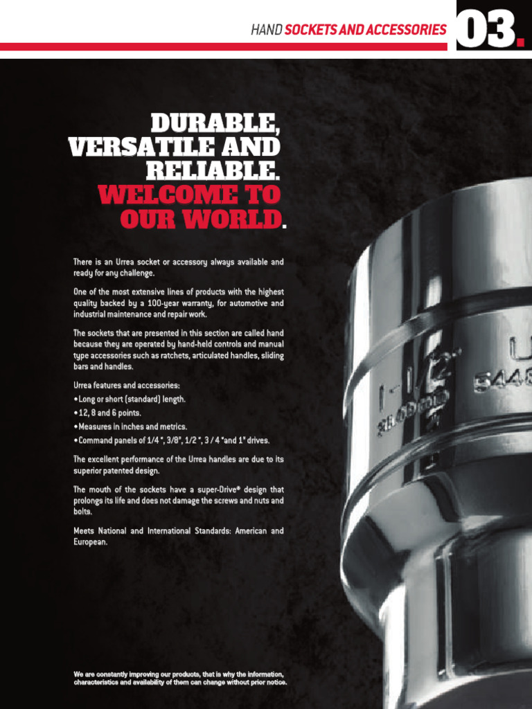 URREA - Hand - Sockets | PDF | Screw | Metalworking
