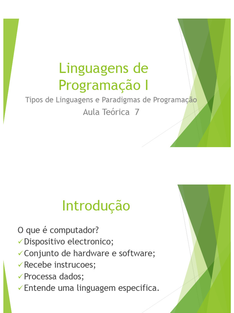 Tipos e Paradigmas de Linguagens de Programação | PDF | Linguagem de ...