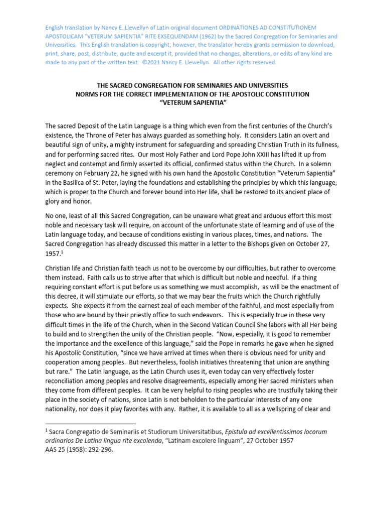 Vs Ordinationes in English PDF Clergy Latin