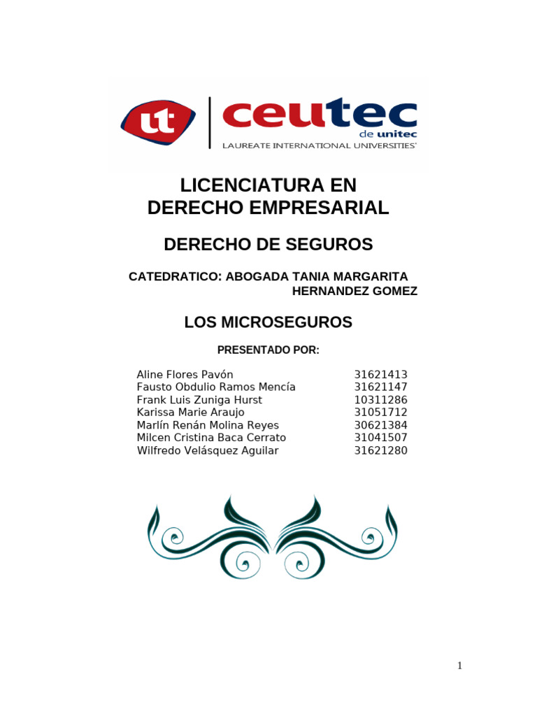 TAREA No 2 DERECHO DE SEGUROS | PDF | Póliza de seguros | Seguro
