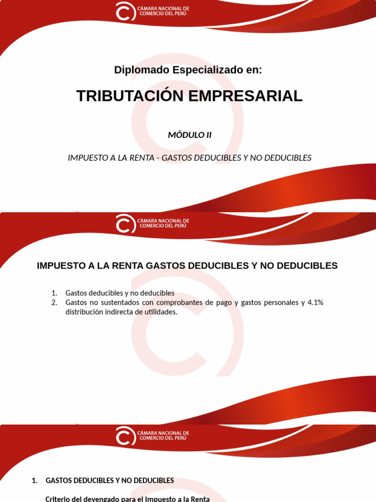 Gastos Deducibles y No Deducibles Renta | PDF | Impuestos | Contabilidad