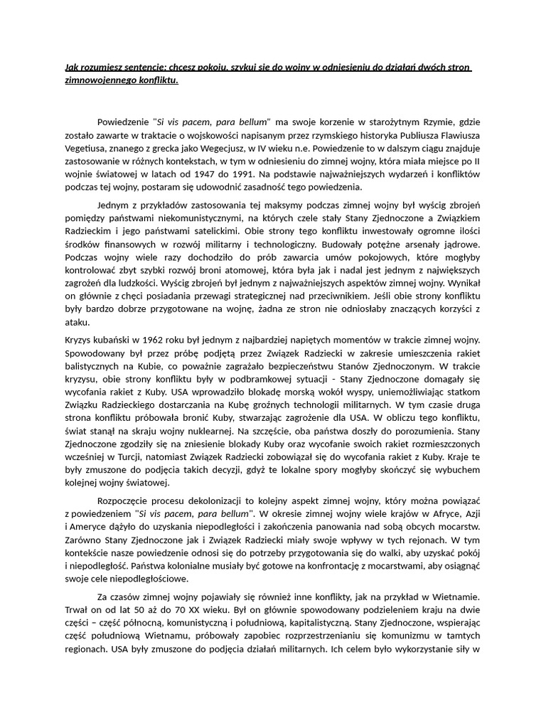 Si Vis Pacem, para Bellum" | PDF