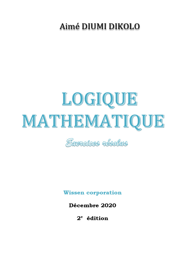 Exercices de logique mathématique | PDF | Sémantique | Mathématiques