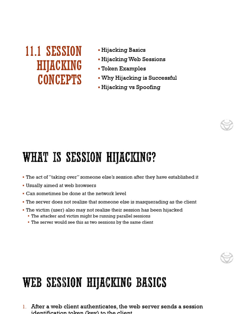Understanding Session Hijacking Techniques | PDF | Http Cookie | World ...