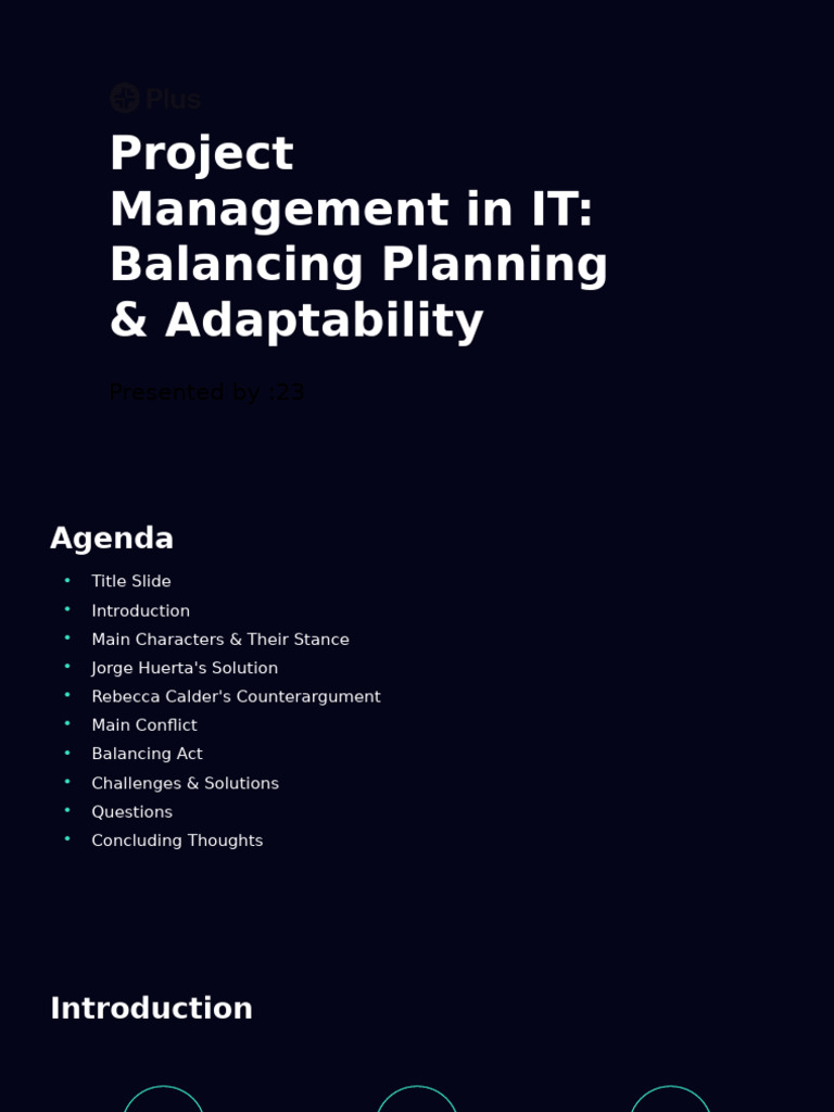 IT Project Management: Planning vs. Adaptability | PDF | Agile Software ...