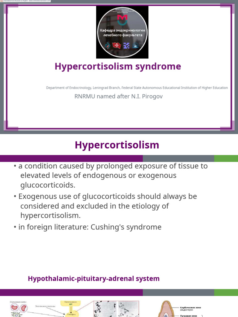Hypercortisolism: Clinical Insights | PDF | Cortisol | Diseases And ...