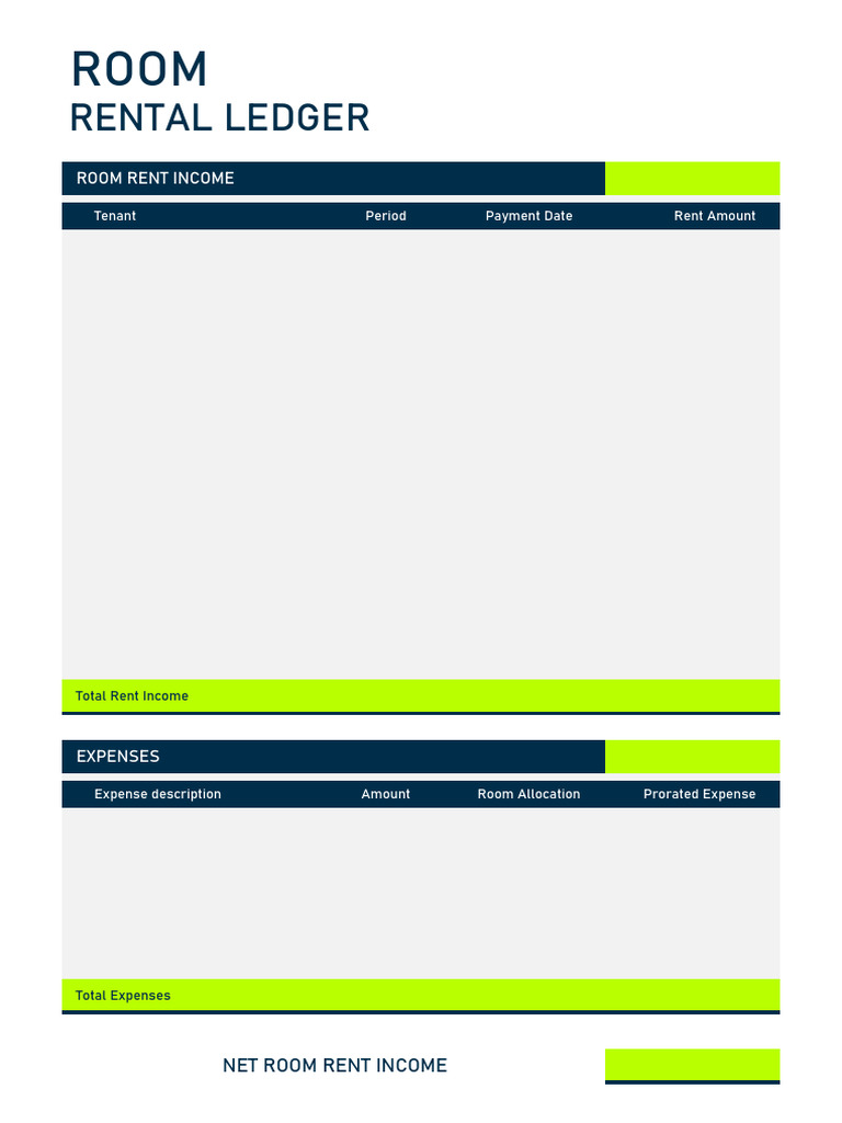 Rental Ledger for Room Income 2023 | PDF | Renting | Taxes
