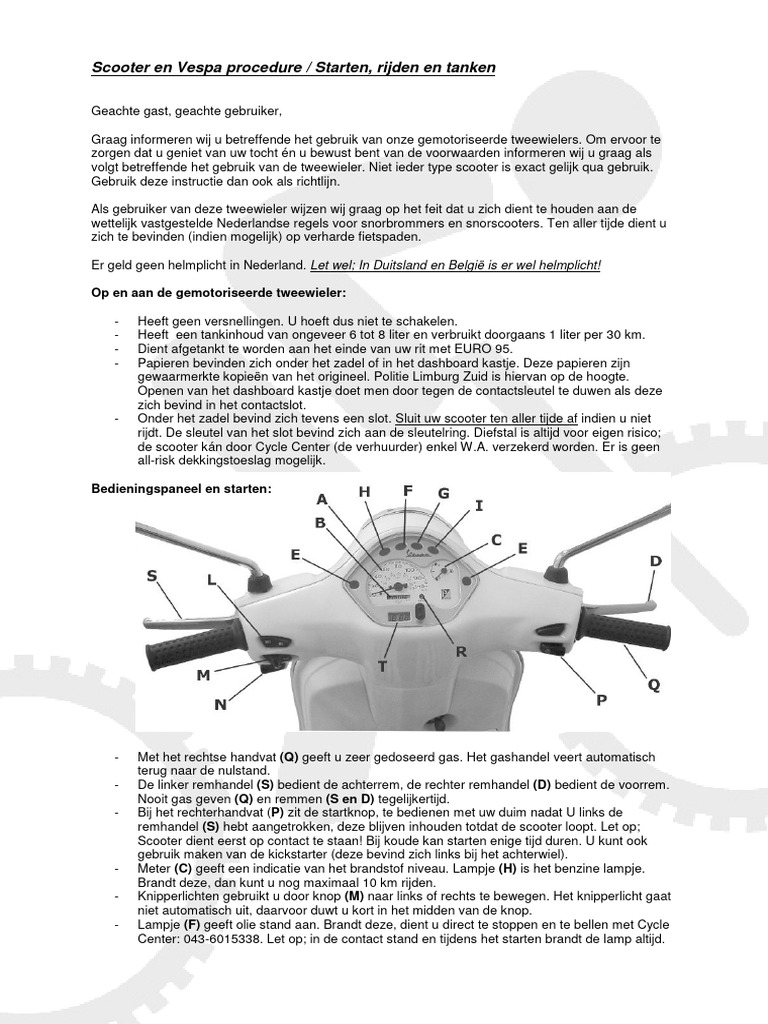 Scooter Rij en Start | PDF