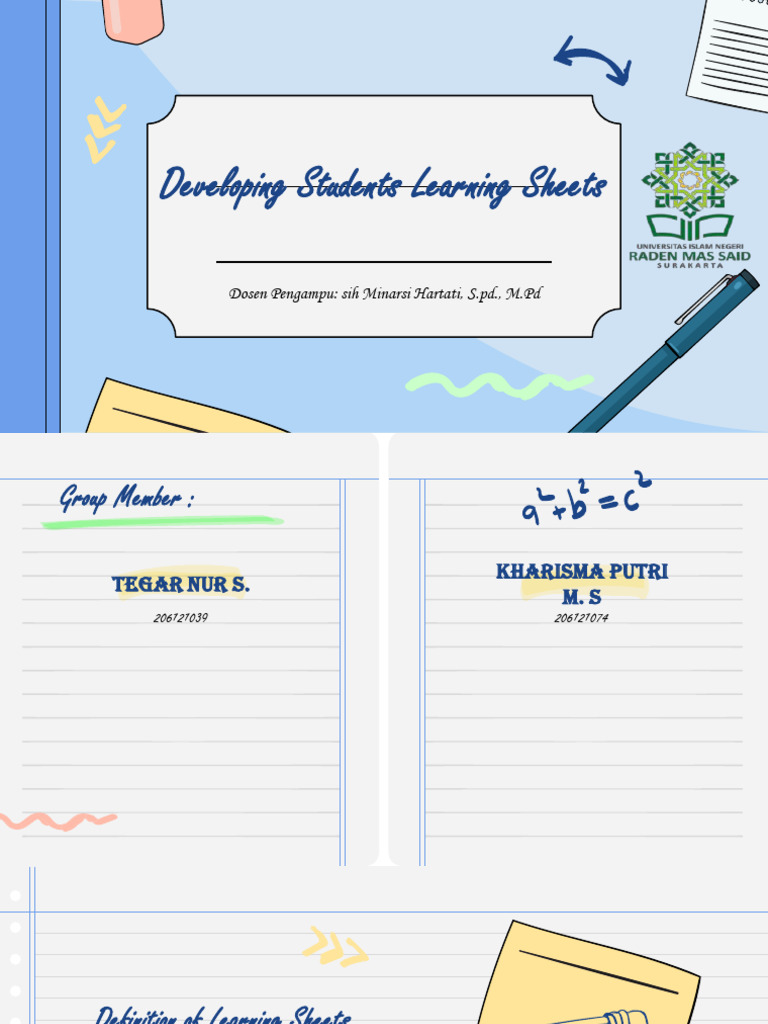 Panduan Lembar Pembelajaran Siswa | PDF