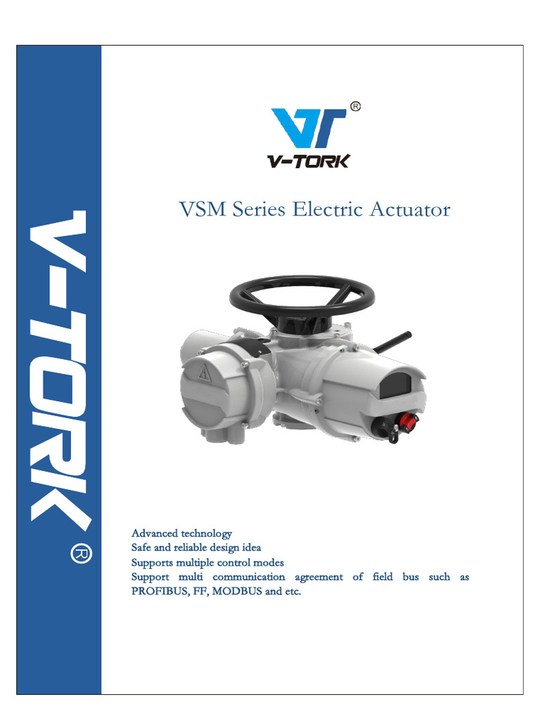 VSM Series Electric Actuator Overview | PDF | Actuator | Valve