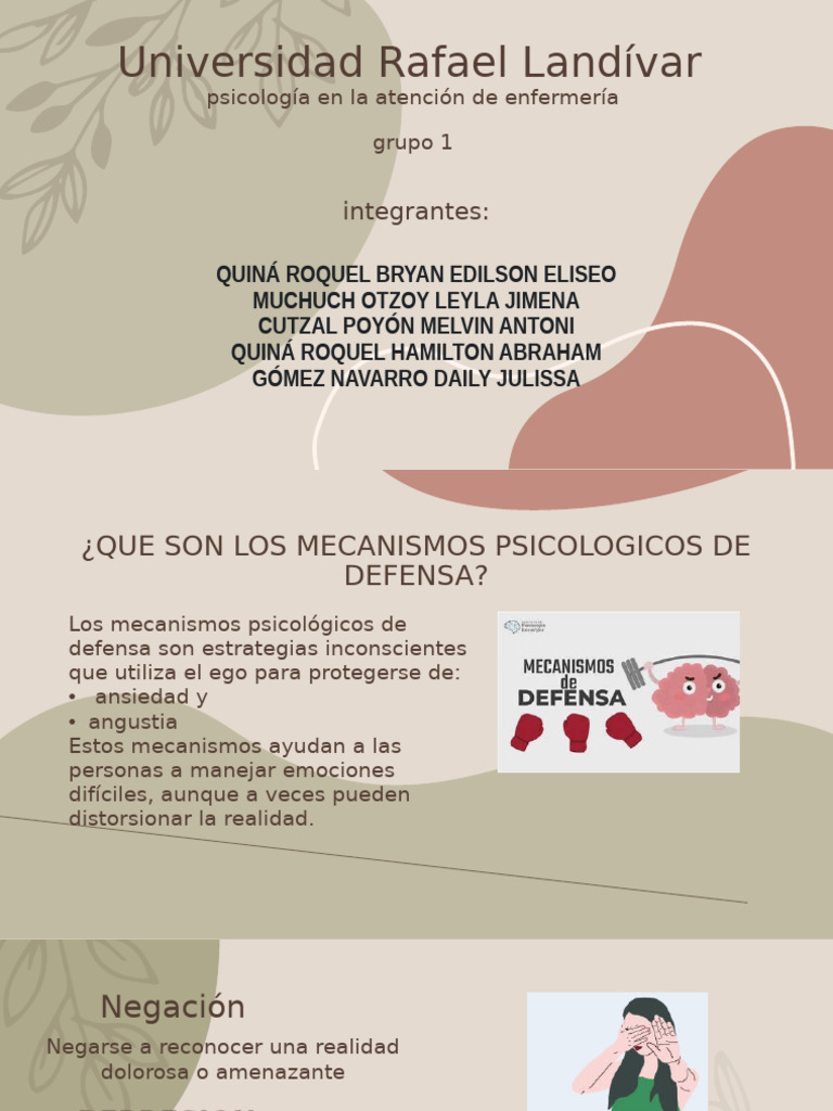 Mecanismos Psicologicos de La Defensa | PDF | Las emociones | Sicología