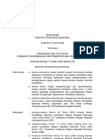 Permen 06 2009 Tentang Organisasi Dan Tata Kerja Lembaga an Dan Pemberdayaan Kepala Sekolah 2