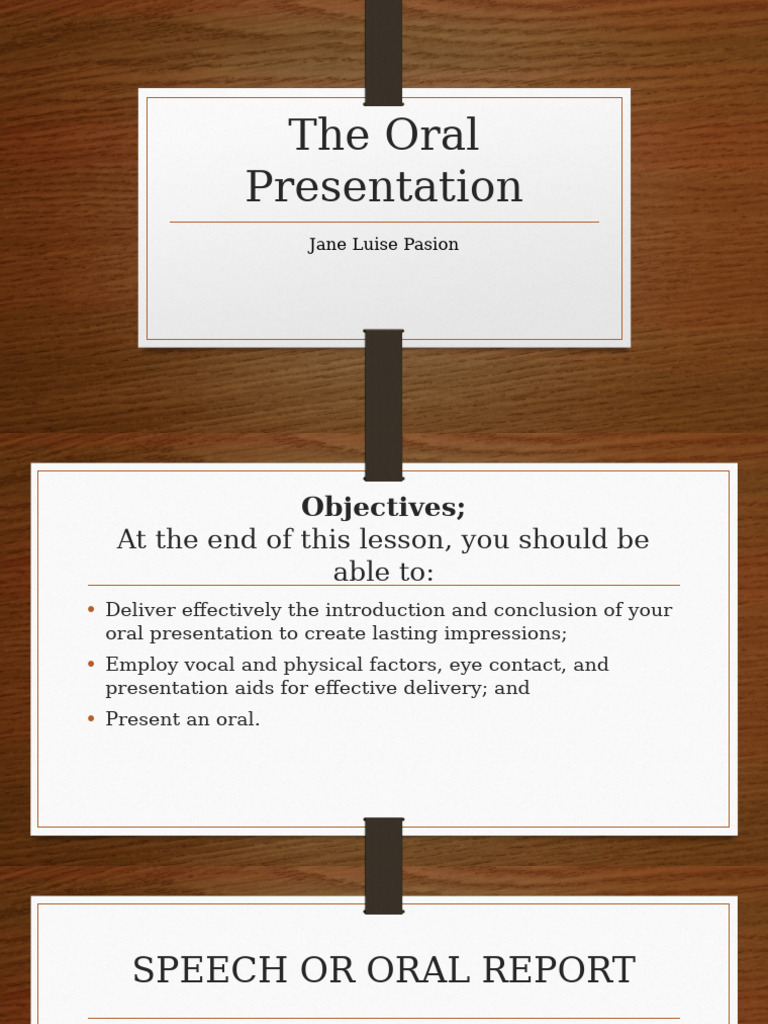 Module 6 Oral Presentation | PDF | Public Speaking | Microsoft Power Point