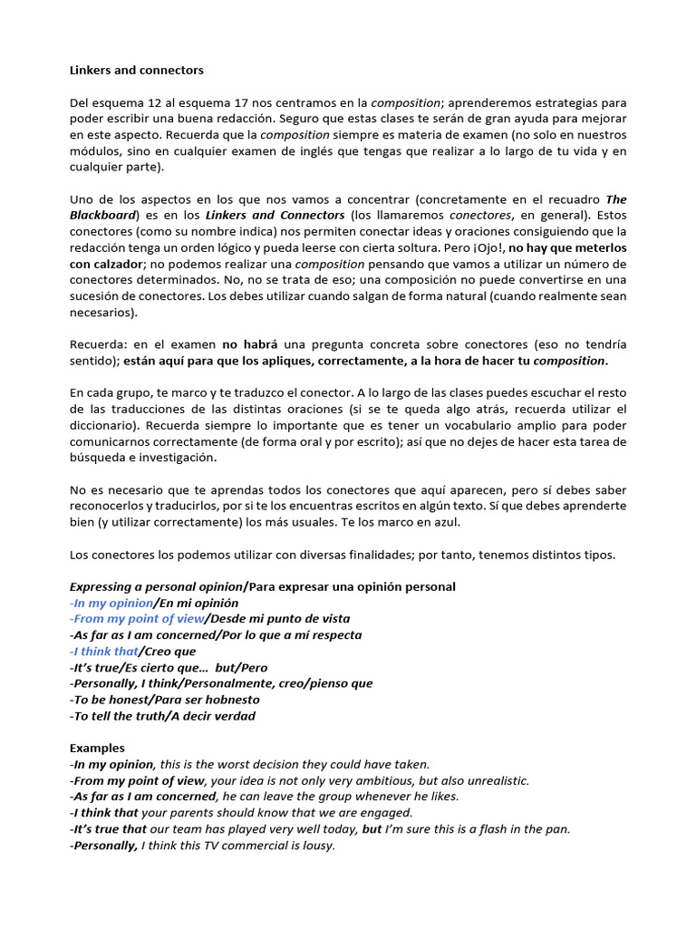 Linkers and Connectors | PDF