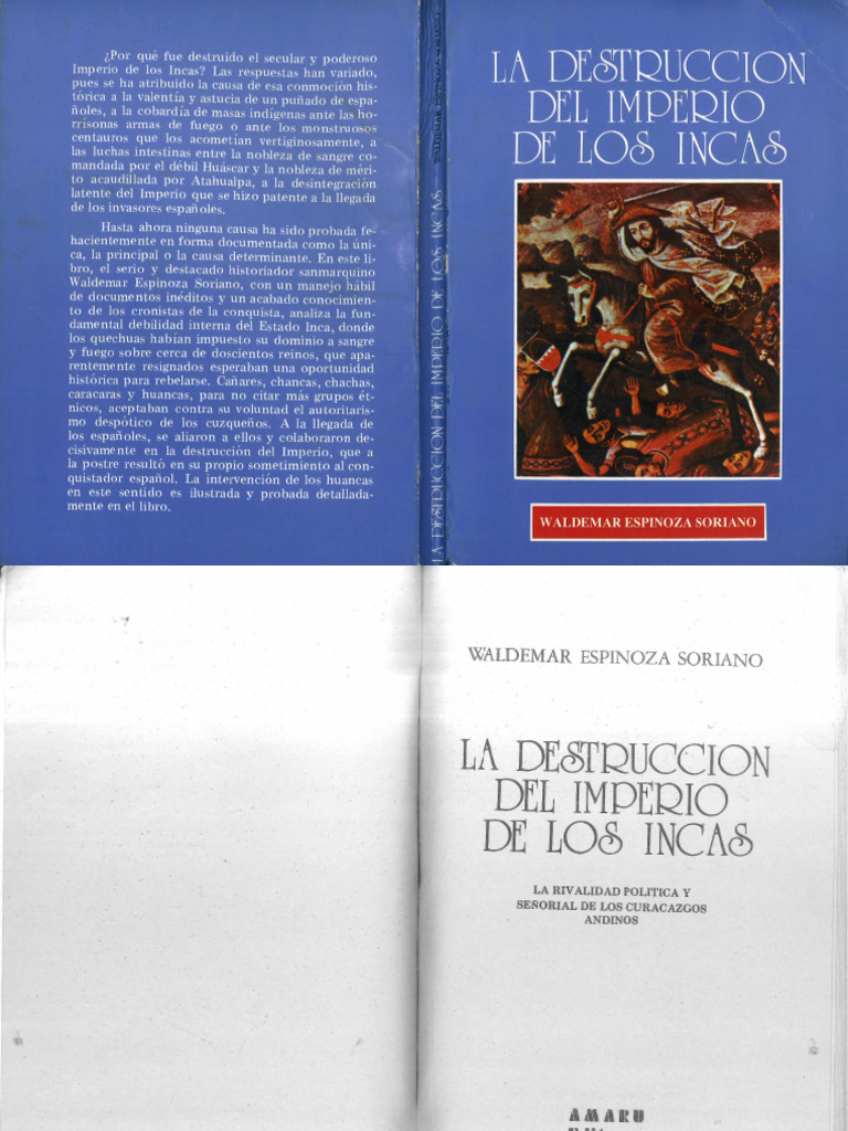 Waldemar Espinoza Soriano La Destruccion | PDF