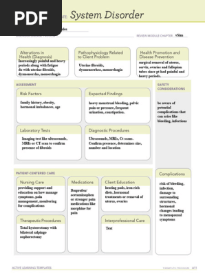 System disorder template