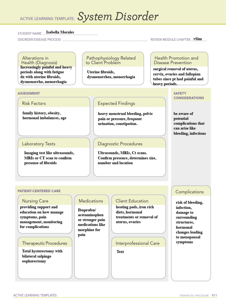 System disorder template | PDF | Medical Specialties | Clinical Medicine