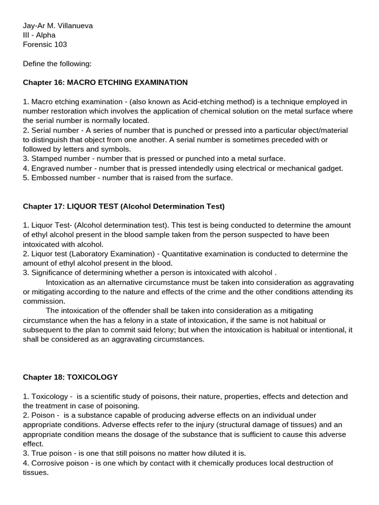 Forensic 103 1 pdf poison crime scene