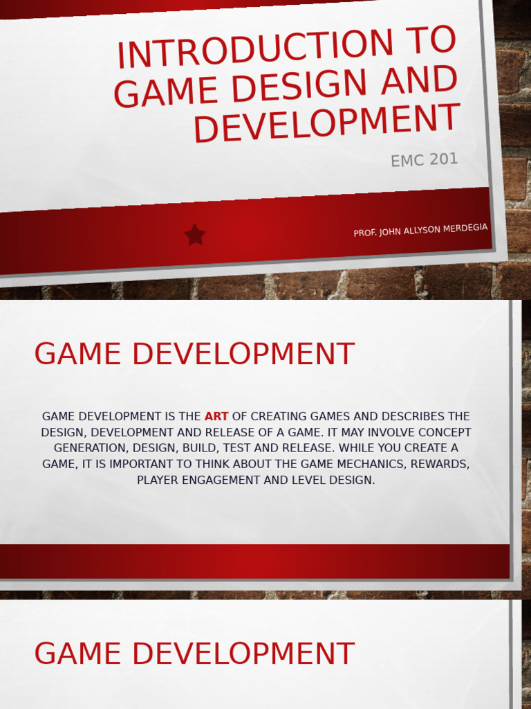 Game Design and Development Basics | PDF | Software Industry ...