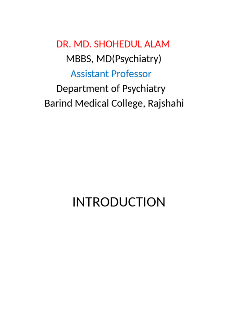 Mbbs Lec 1 Pdf Psychosis Mental Disorder
