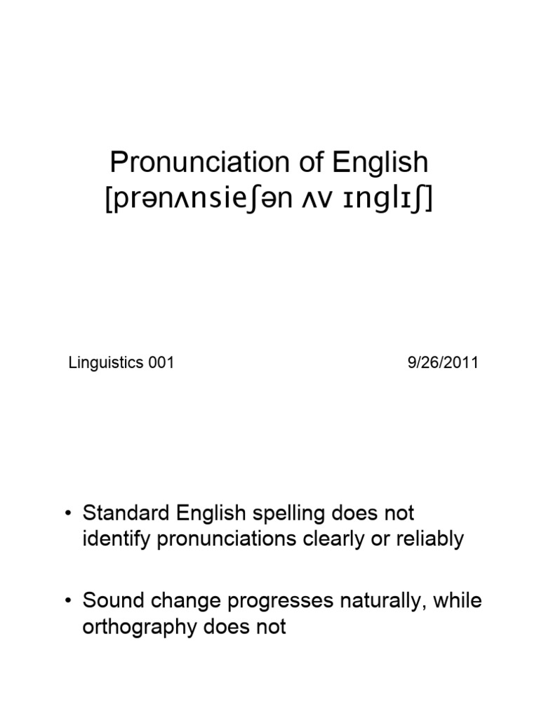 Pronunciation of English | PDF | Vowel | Consonant