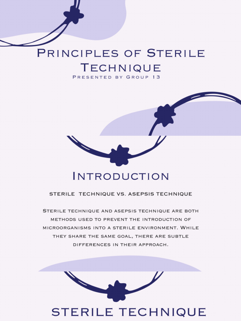 Principles Of Sterile Technique And Surgical Team Me Pdf