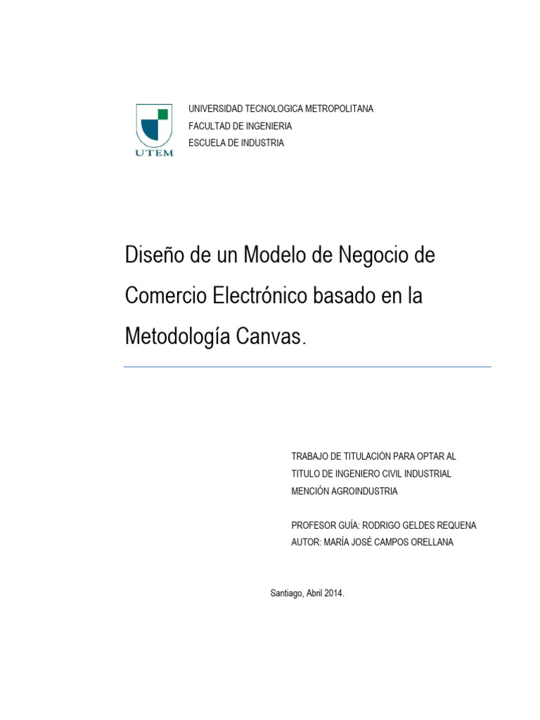 Tesis Cote | PDF | Modelo de negocio | Business