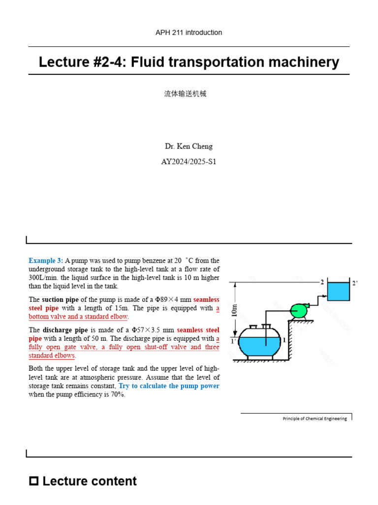 Fluid Transportation Machinery Overview | PDF | Pump | Pipe (Fluid ...