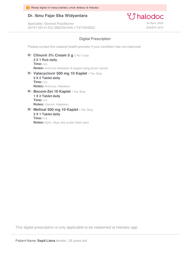 Prescription | PDF | Science & Mathematics