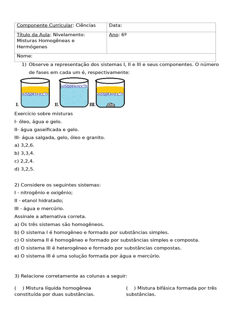 Atividade Ciencias 8 Ano | PDF