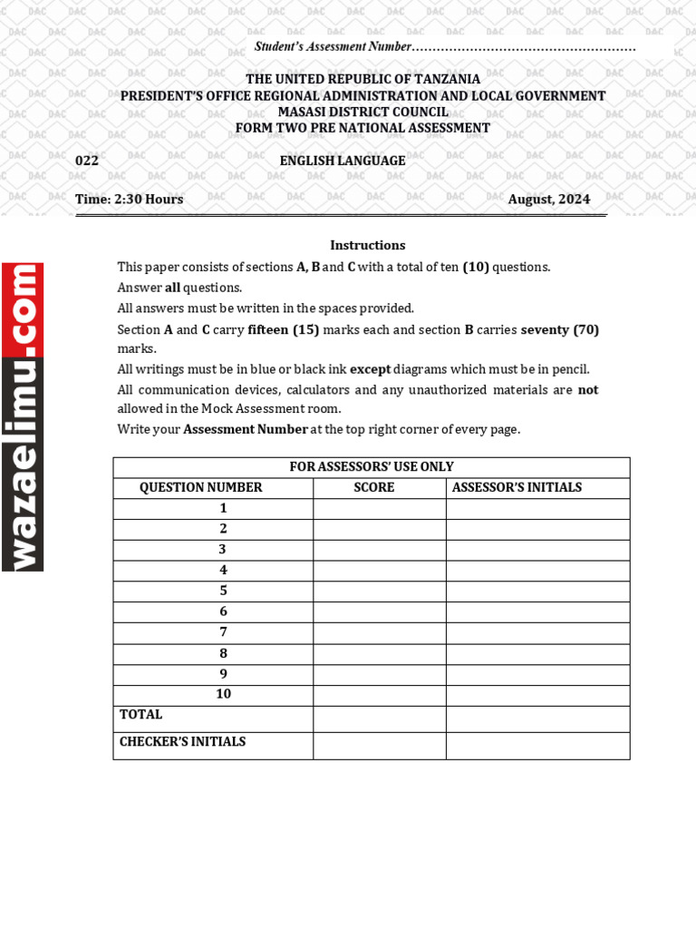 022 English | PDF | Question | Grammar
