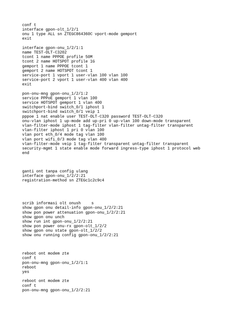 Config Zte | PDF