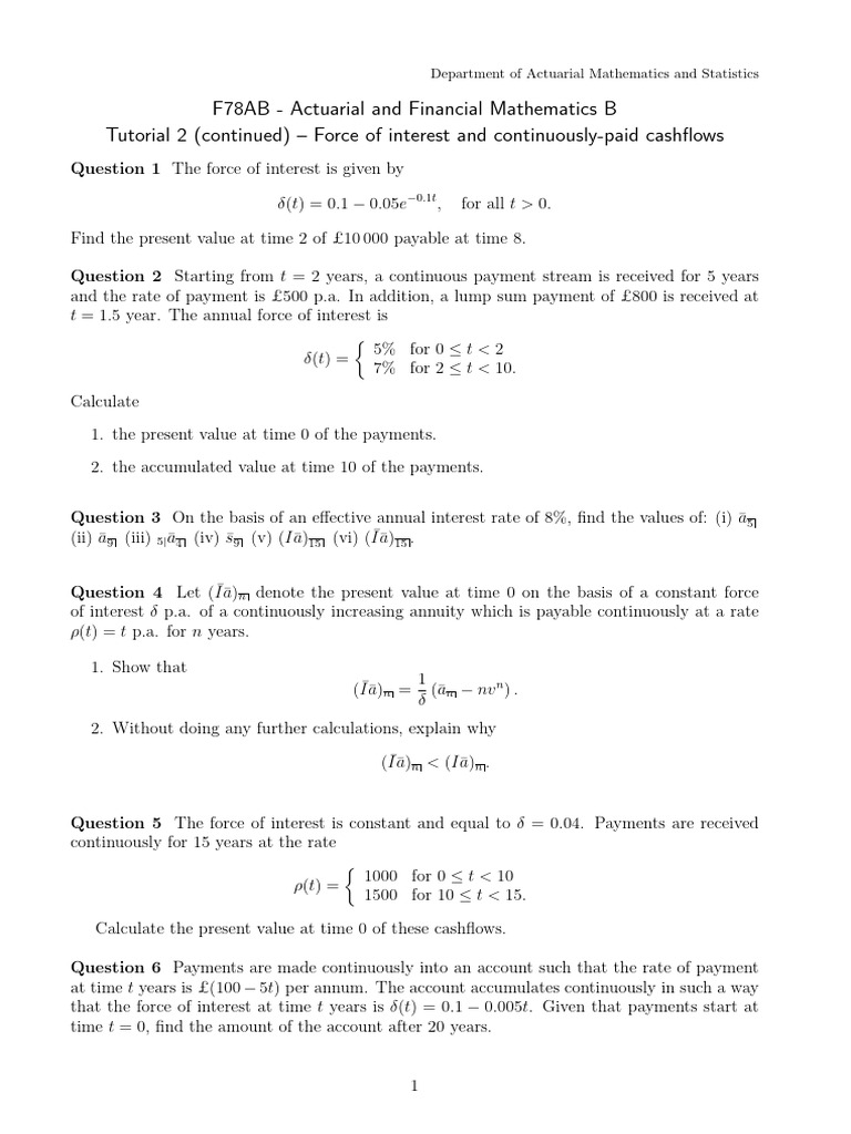 Tutorial 2b_2021 With Solutions | PDF | Compound Interest | Present Value