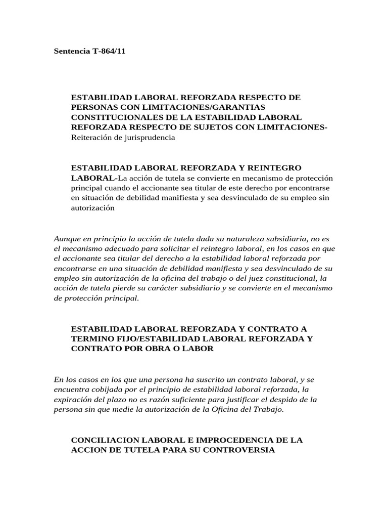 Reiteración de Jurisprudencia | PDF | Caso de ley | Epilepsia