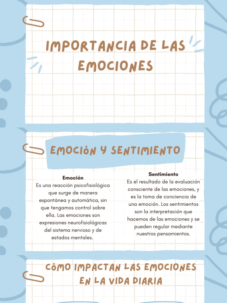 Importancia de las emociones en la vida | PDF | Las emociones ...