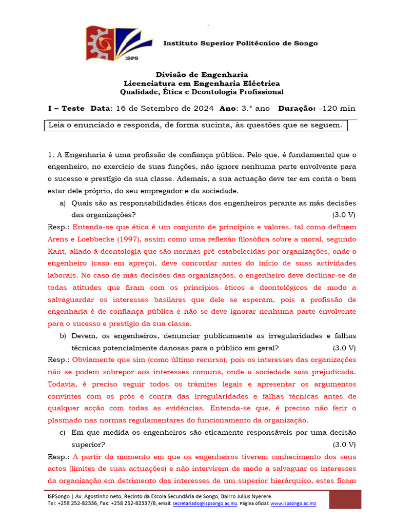 Ética na Engenharia: Responsabilidades e Princípios | PDF | Engenheiro ...