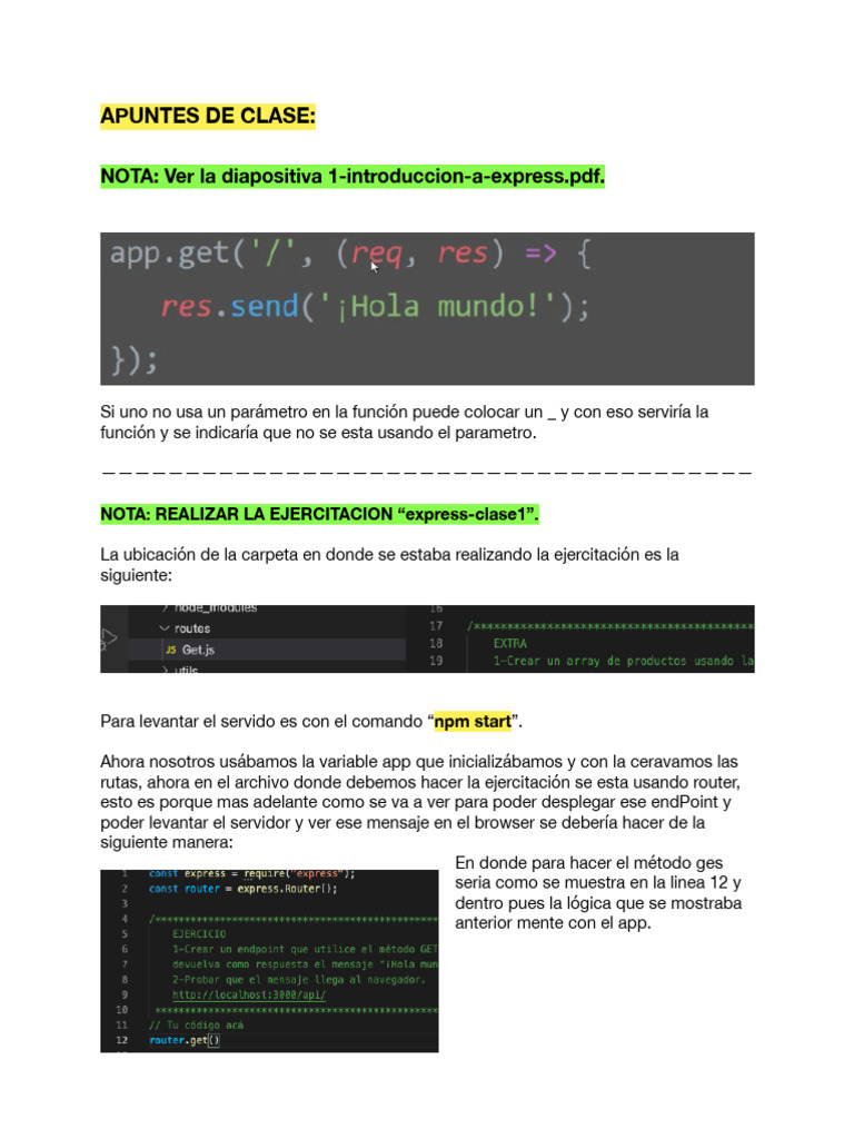 Uso de Express y Middleware en Node.js | PDF | Software | Ciencias de ...