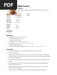 Millet Cookies Recipe