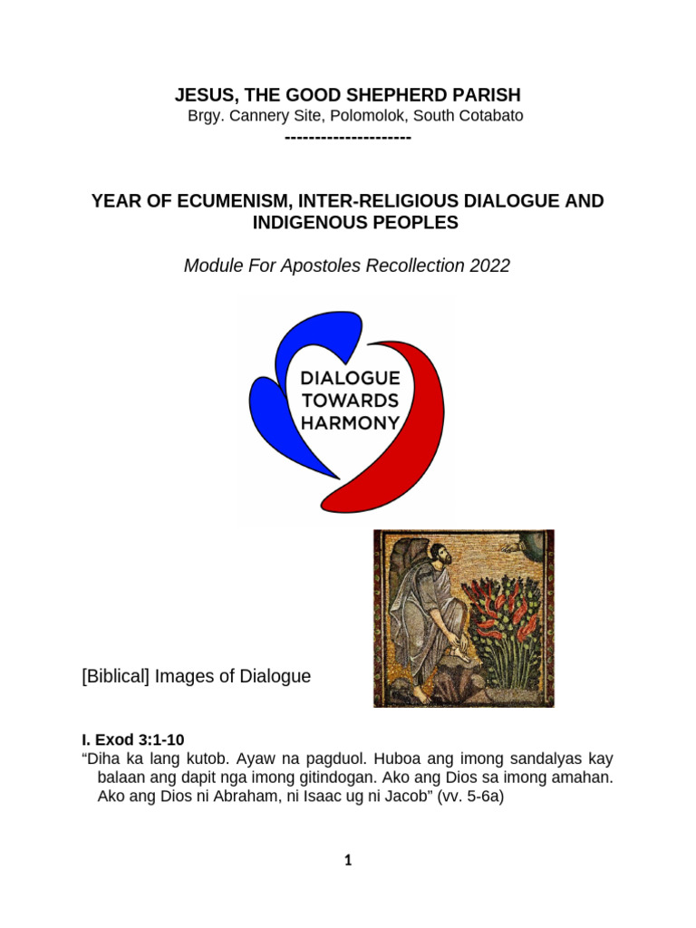 Year of Ecumenis, Inter-Religious Dialogue and IP - Module For ...