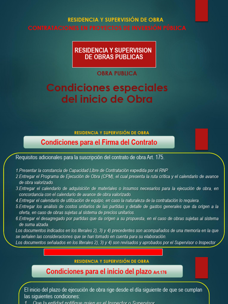 Condiciones para Inicio de Obra Pública | PDF | Justicia | Crimen y ...
