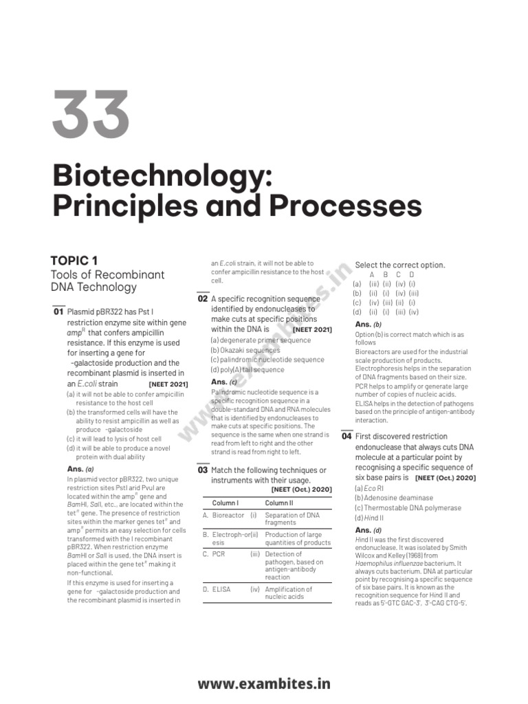 Biotechnology Pdf Dna Plasmid