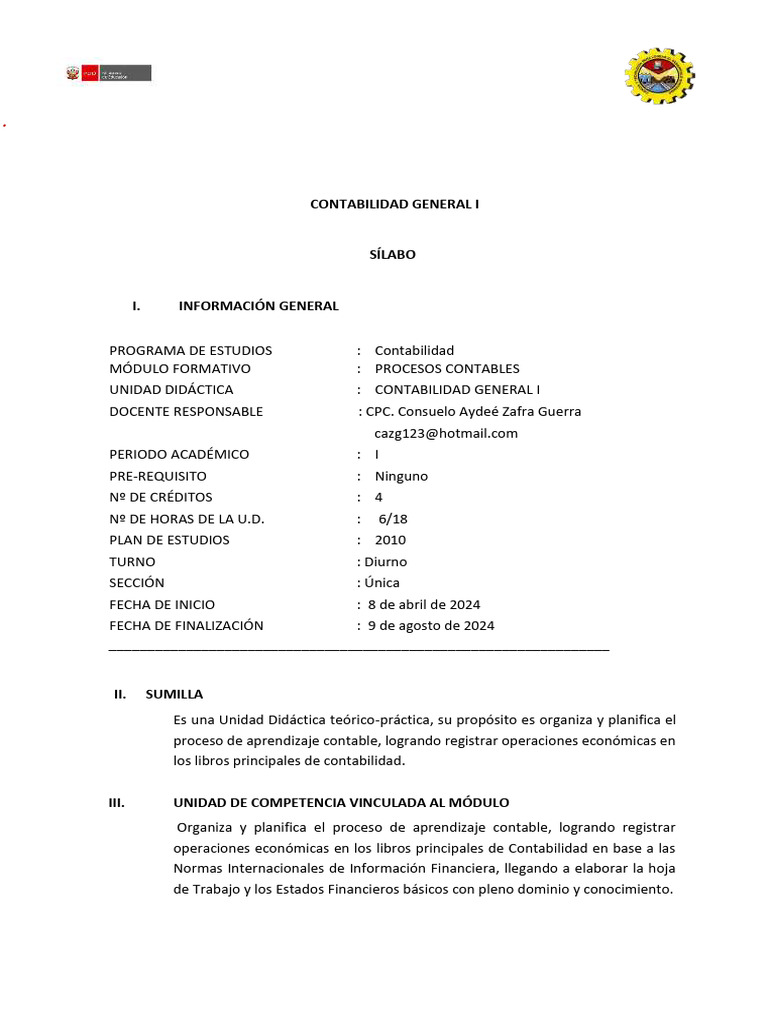 1 Contabilidad General I Pdf Contabilidad
