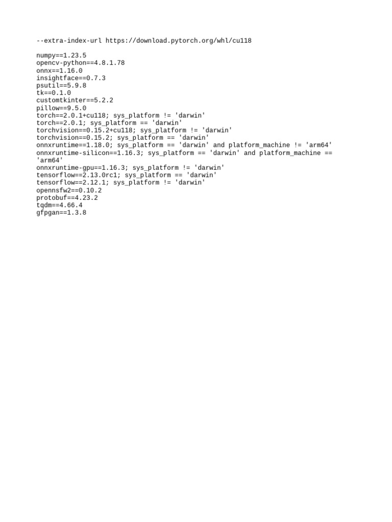 Python Package Requirements List | PDF | Computers