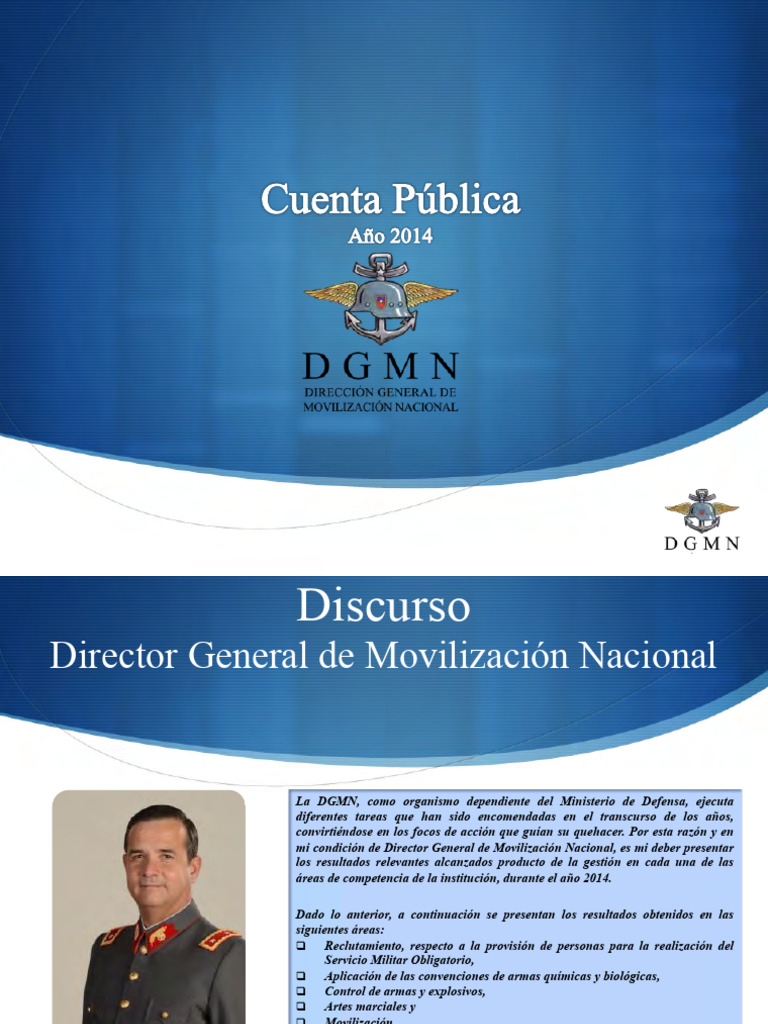 Cuenta-pública-DGMN-2014 | PDF | Chile | Servicio militar