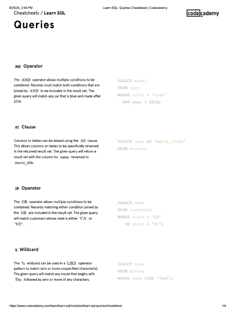 sql queries | PDF